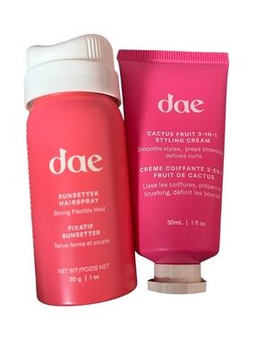 dae Haircare Mini Bundle – Sunsetter Hairspray + Cactus Fruit Styling Cream New